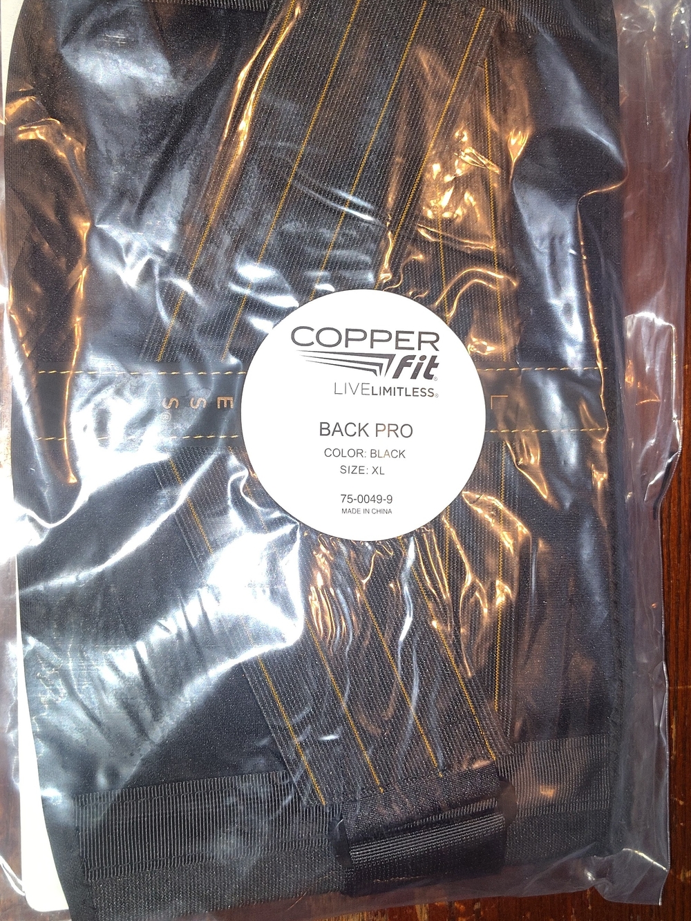 Copper Fit Back Pro Lumbar Support Belt - Black
